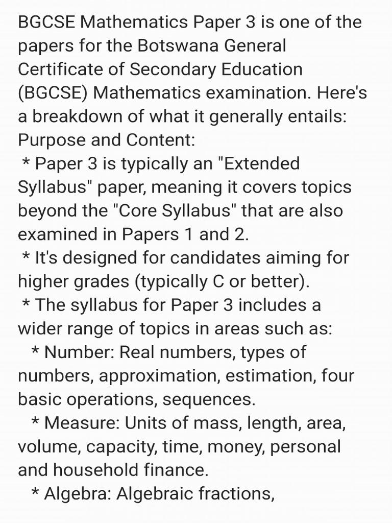 Math Paper 3 | PDF
