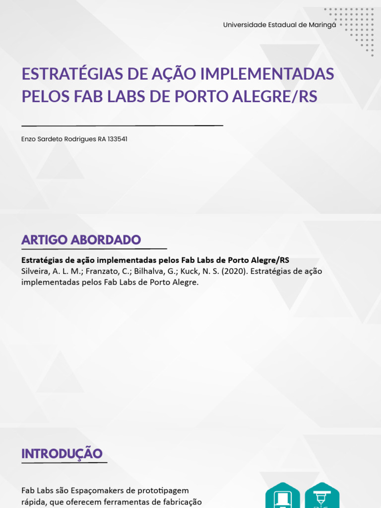 Estratégias dos Fab Labs em Porto Alegre | PDF | Inovação ...