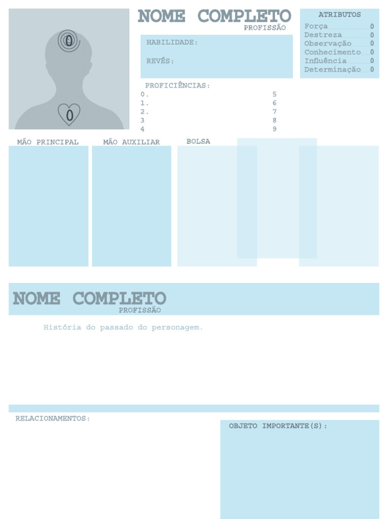 Perfil de Personagem: Atributos e Habilidades | PDF