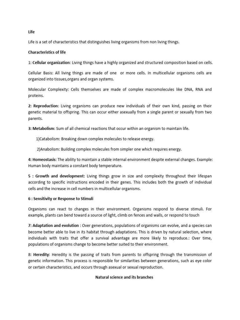 Basic Science Notes New 4th Semester Pdf Organisms Life