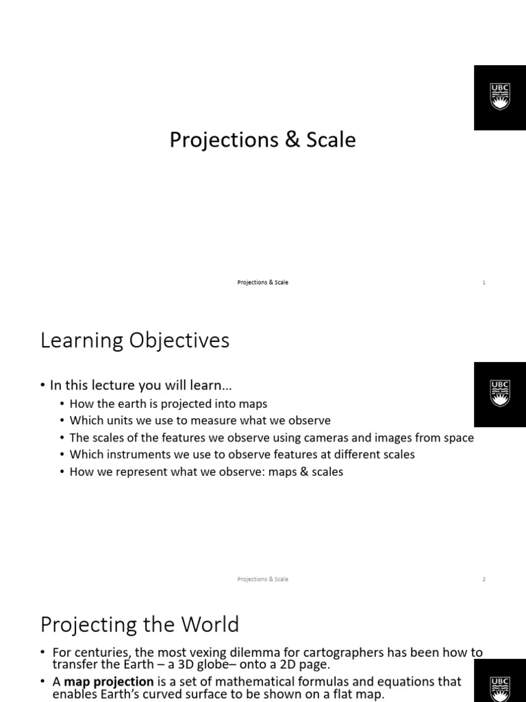 Cons 127 - 3 - Projections and Scale-1 | PDF | International System Of ...