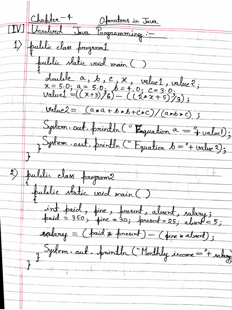 Computer IX Chapter-4 Programs | PDF