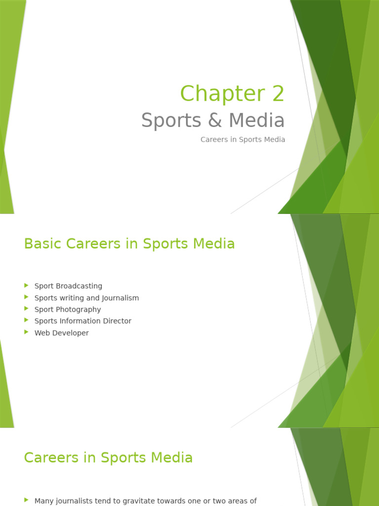 Careers in Sports Media Explained | PDF | Journalism | Human Communication