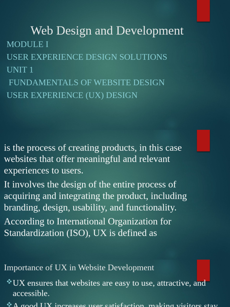 UX Design Fundamentals for Websites | PDF | Web Design | User Experience