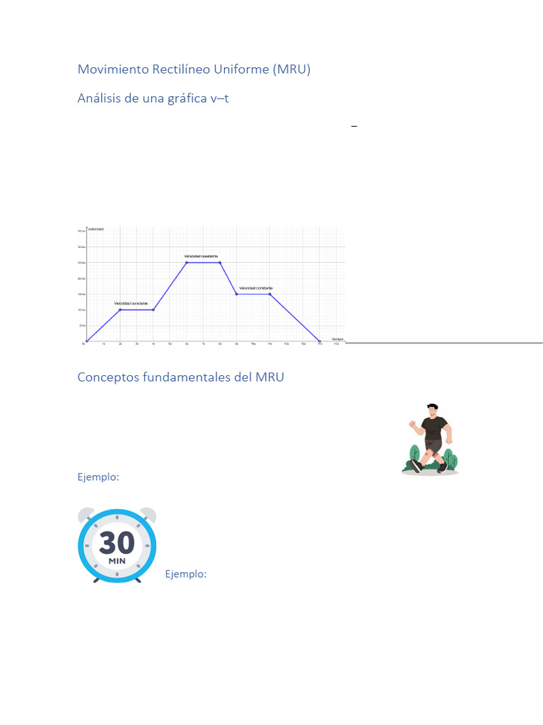 Documento MRU | PDF | Hora | Velocidad