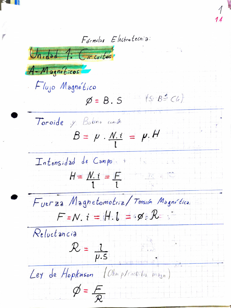 Resumen Formulas 1 A-B | PDF