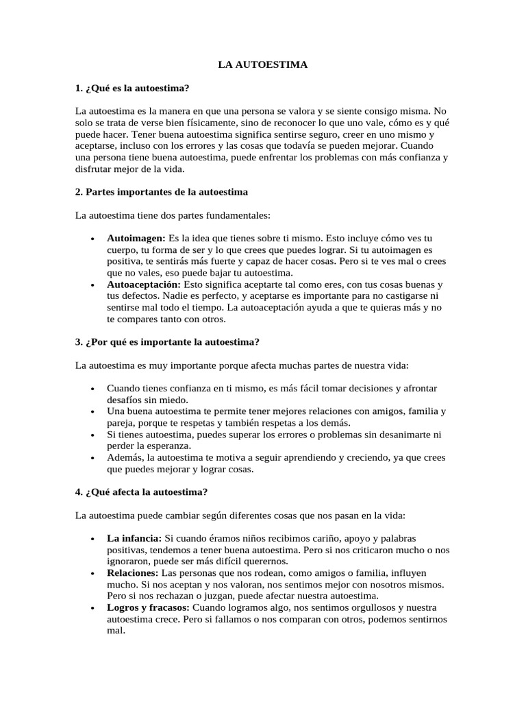 Mejora tu Autoestima: Claves y Consejos | PDF | Autoestima | Ciencias ...