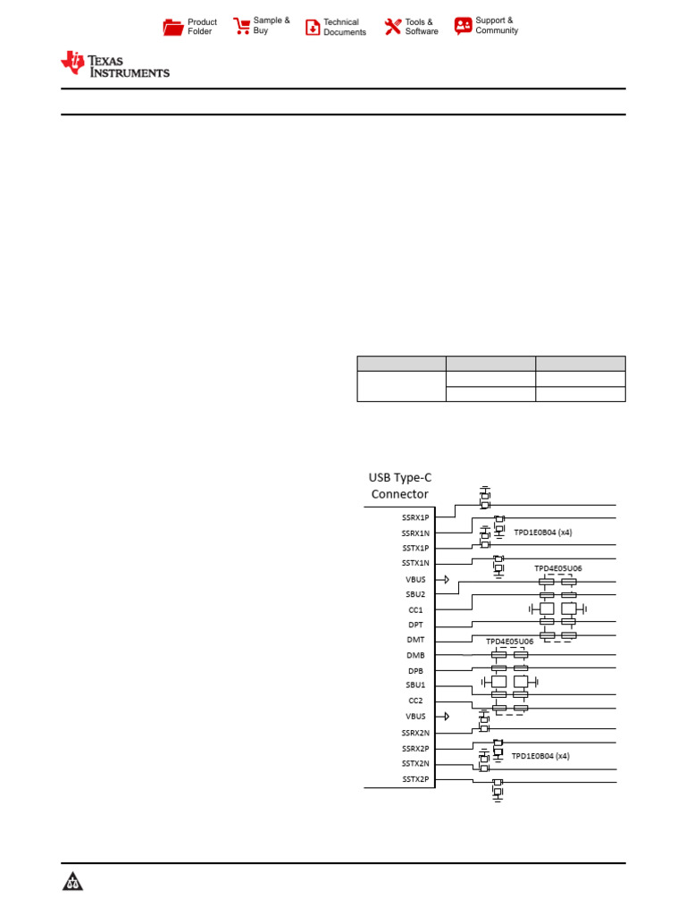 TPD1E0B04 ESD Protection for USB Type-C | PDF | Electrostatic Discharge ...