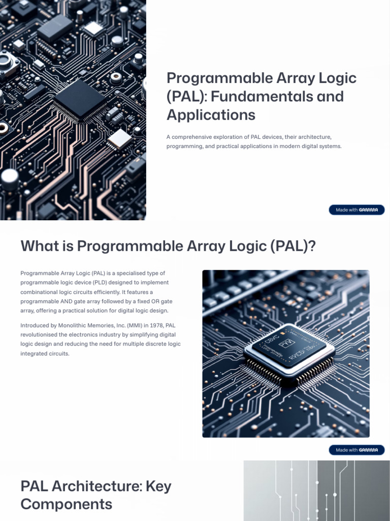 Programmable Array Logic PAL Fundamentals and Applications | PDF ...