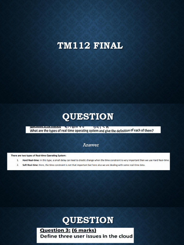 TM112 Final | PDF