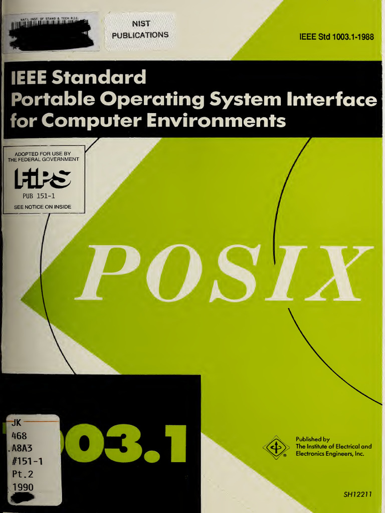 POSIX Standard IEEE 1003.1 | PDF | Computing | Computer Engineering