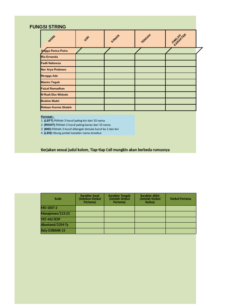 Fungsi String dalam Pengolahan Nama | PDF
