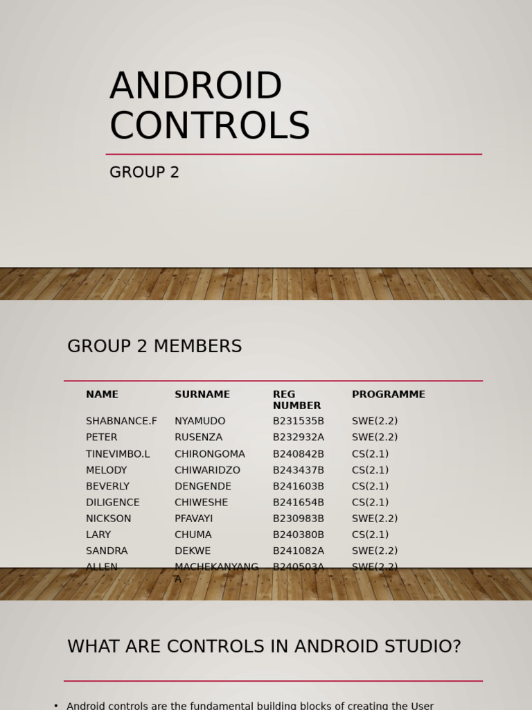 Android Studio UI Controls Overview | PDF | Android (Operating System ...