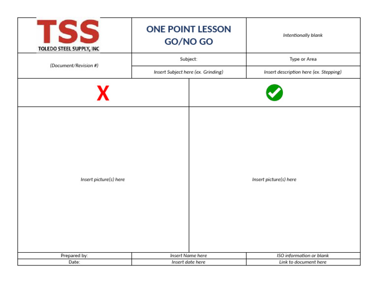 One Point Lesson: Go/No Go Guide | PDF