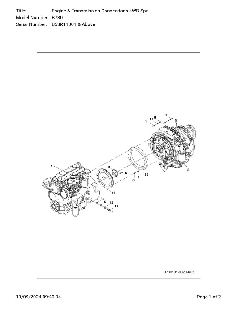 Engine & Transmission Connections 4WD Sps - B730 | PDF