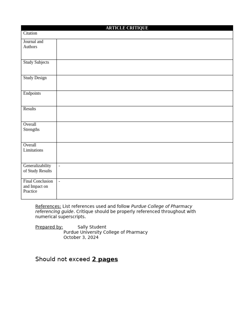 Article 2 Critique Template | PDF