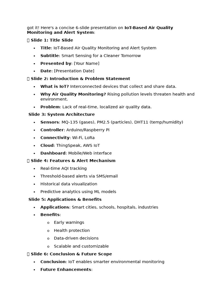BPUT Iot Topic Presentation Module | PDF