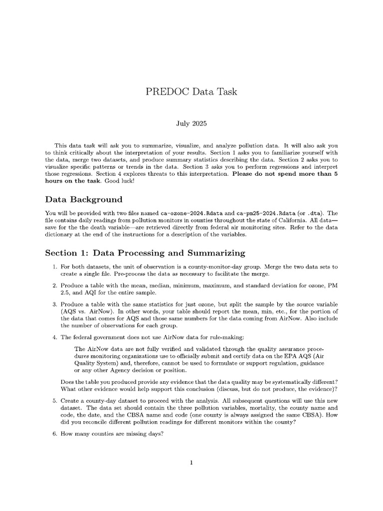 Predoc Data Task07-2025 | PDF
