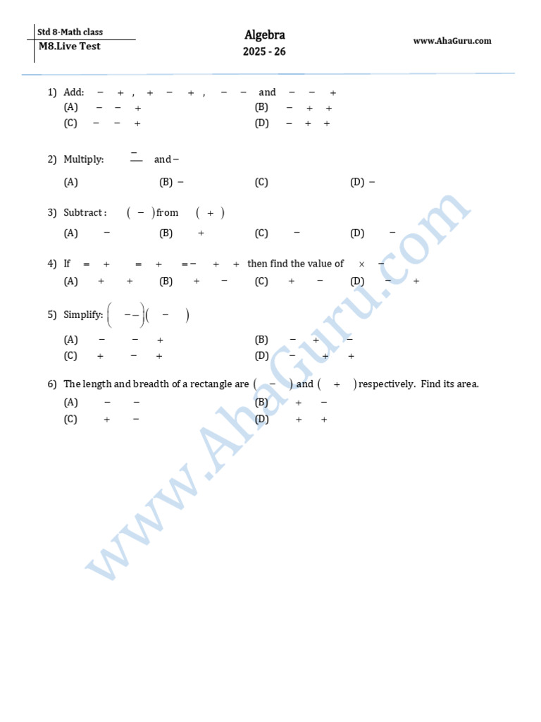Algebra | PDF