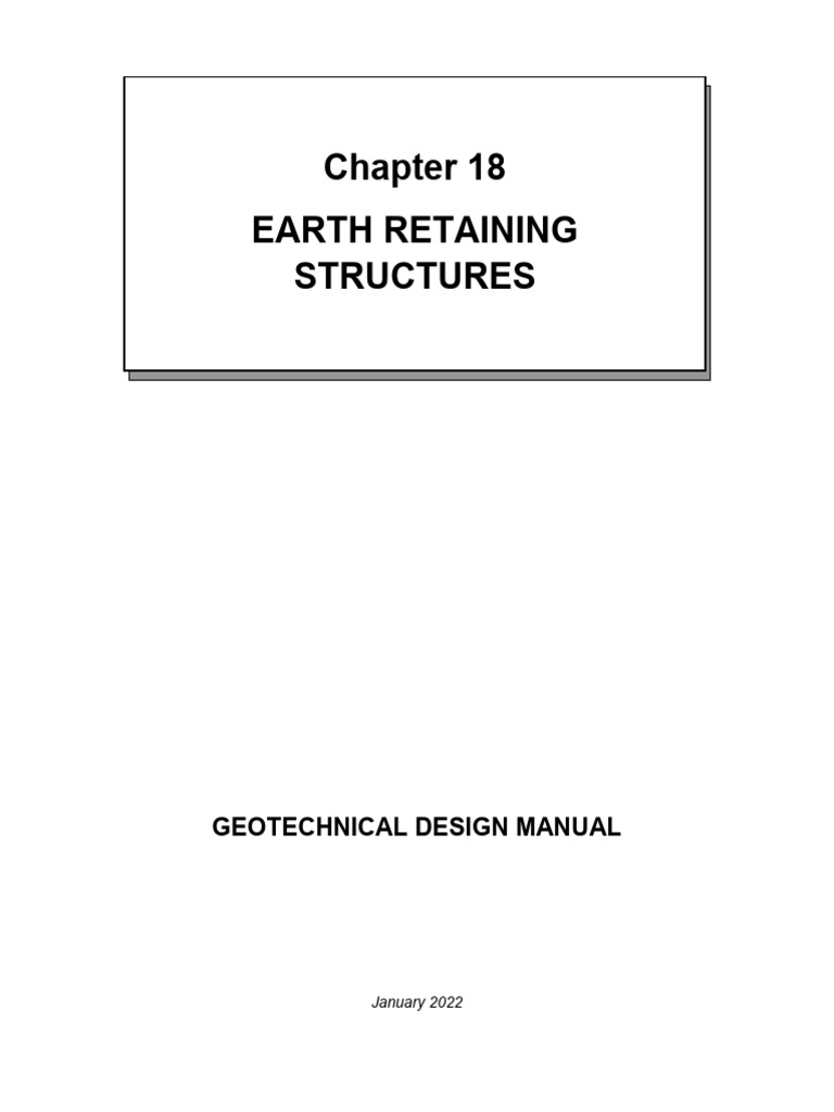 Earth Retaining Structures Guide | PDF | Civil Engineering