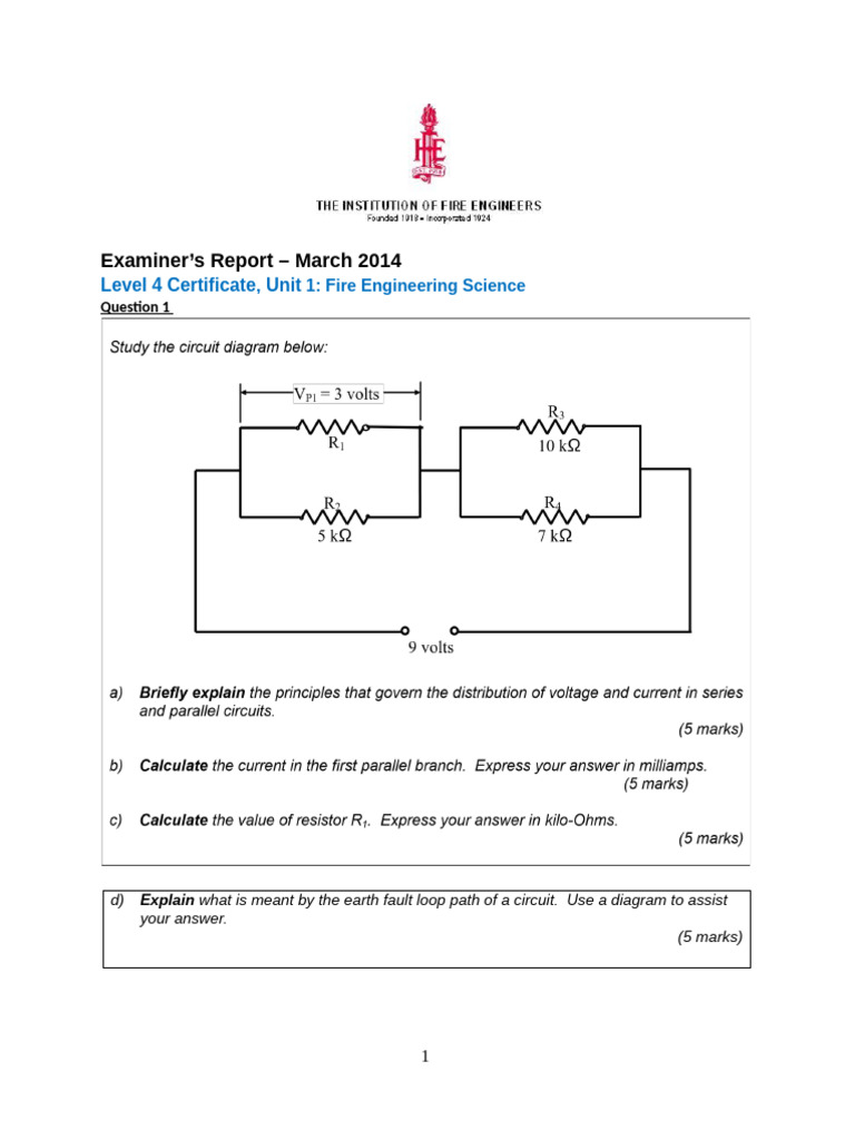 Fire Engineering Science Exam Report | PDF | Flow Measurement | Pressure