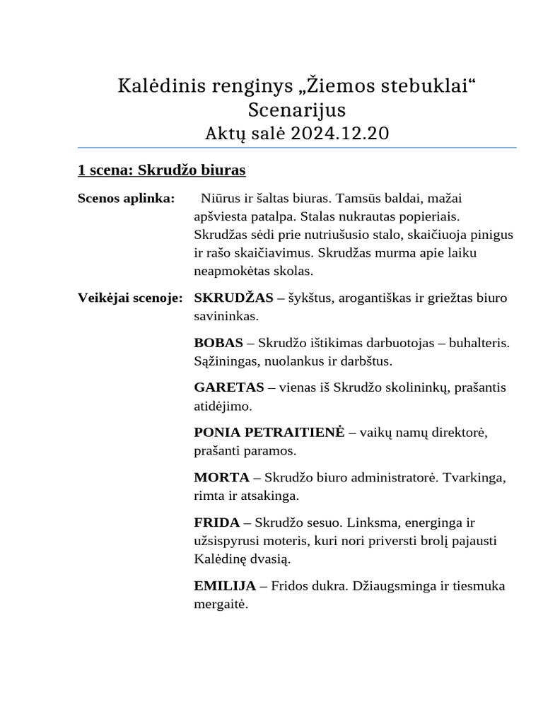 Kalėdinis Renginys Atnaujintas | PDF