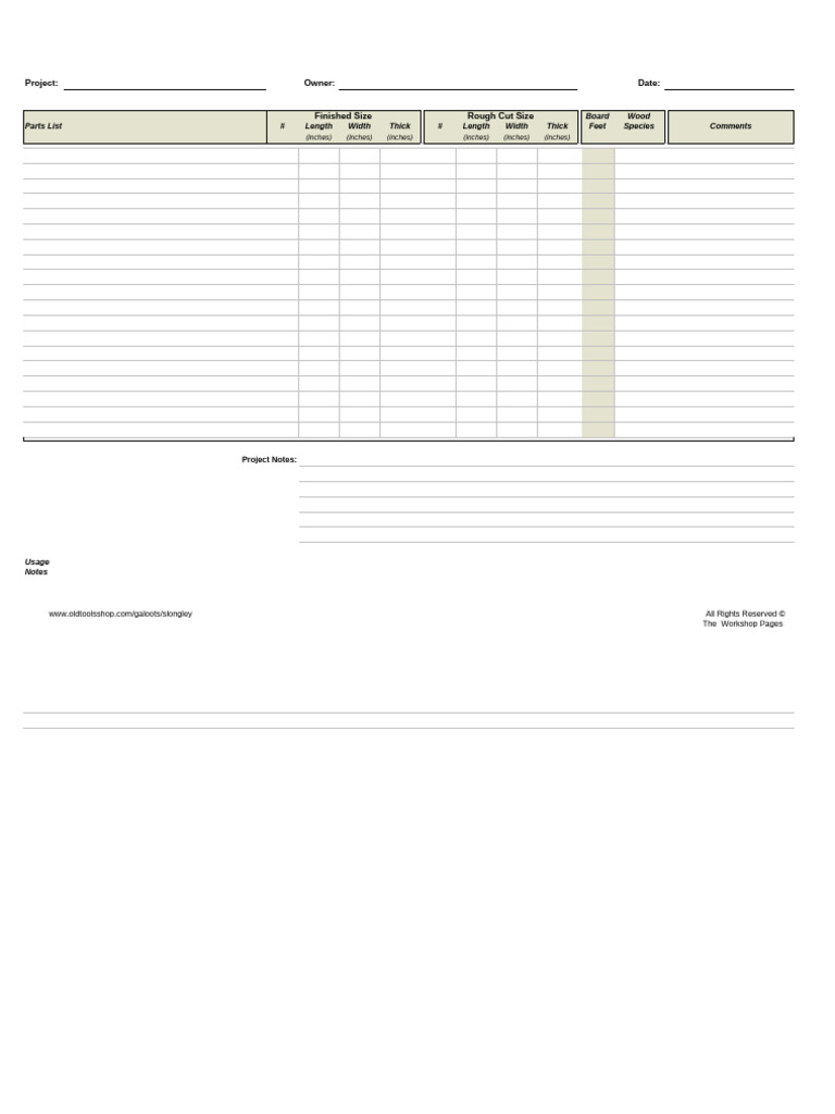 Woodworking Project Specifications Guide | PDF