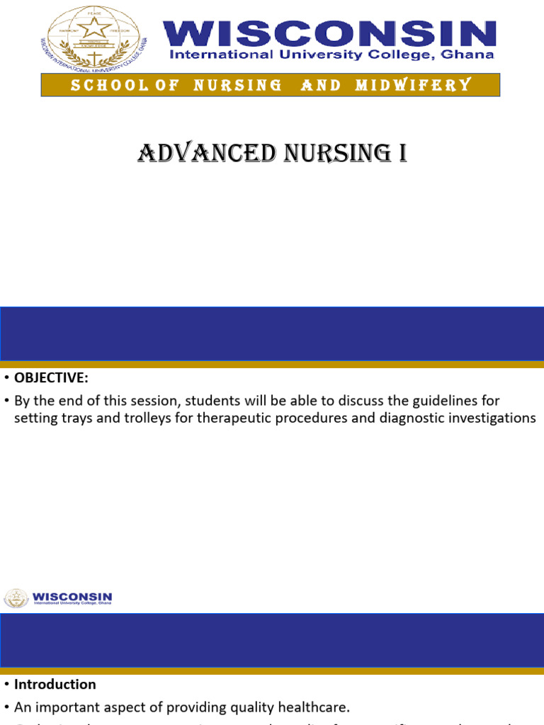 Setting Up Trays for Nursing Procedures | PDF