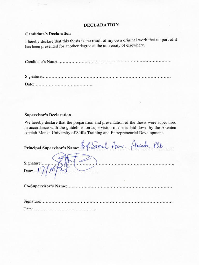 Declaration | PDF