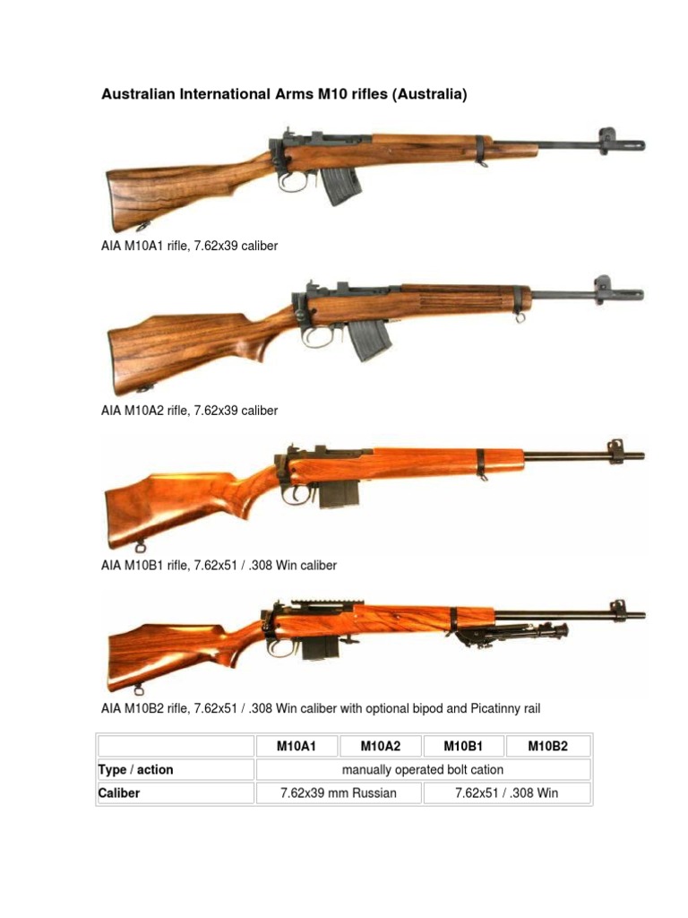 AIA M10 Bolt Action Rifle Overview | PDF