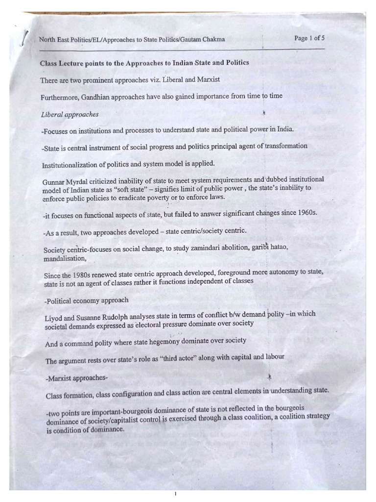 Class Notes | PDF