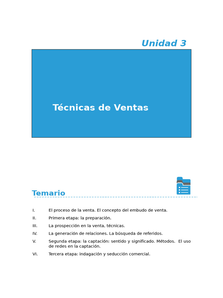 Técnicas de Ventas - Unidad 3vf | PDF | Ventas | Cliente