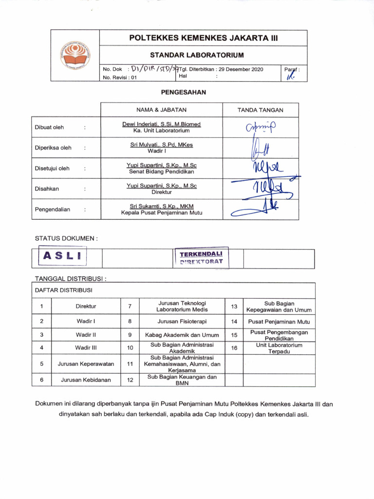 5 Standar Laboratorium | PDF