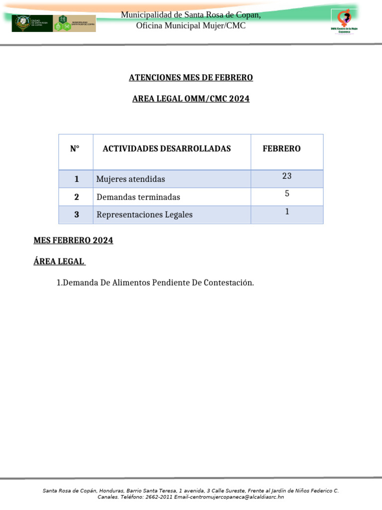 Portal Febrero Area Legal 2024cl | PDF