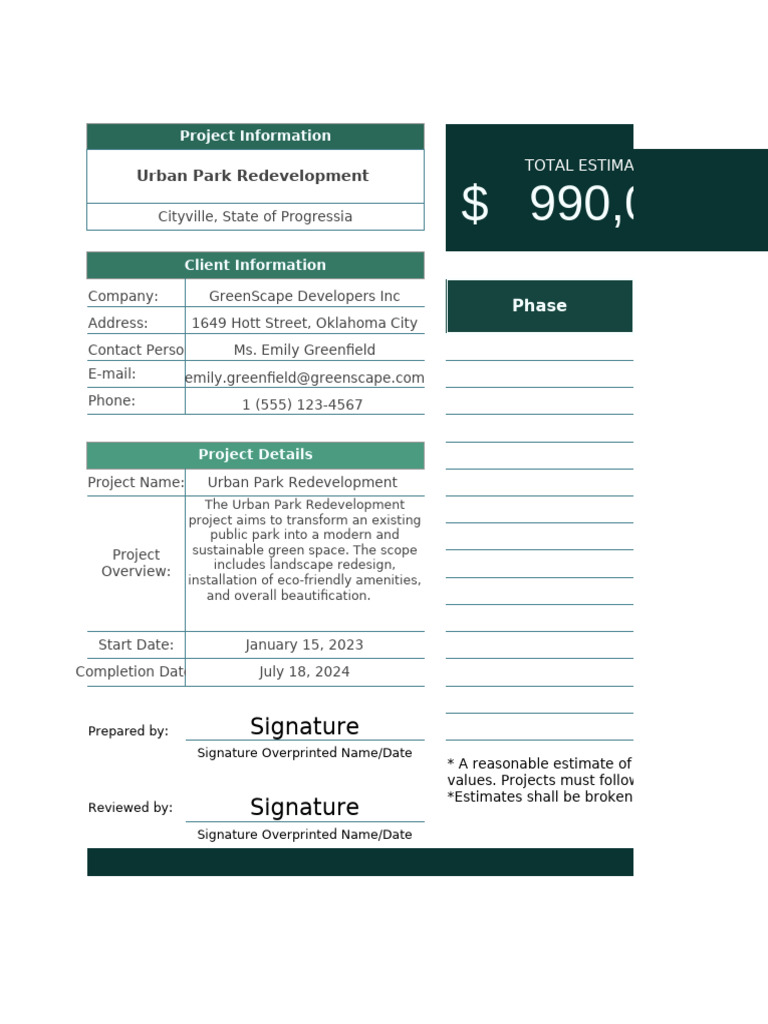 Engineering Cost Estimate Template 1 | PDF | Information Technology ...