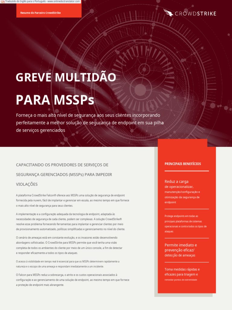 Crowdstrike For Mssps Data Sheet - En.pt | PDF | Segurança de ...