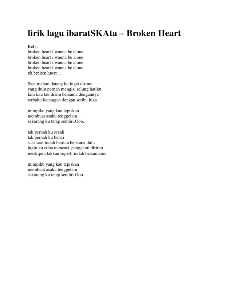 Lirik Lagu Ibaratskata
