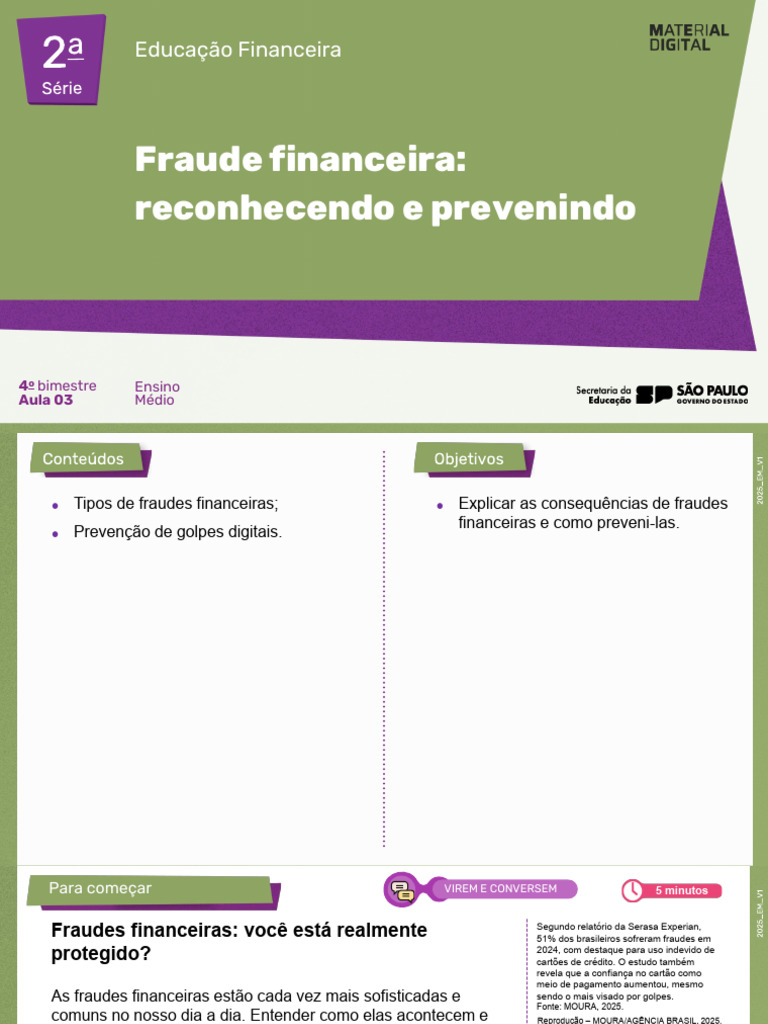 Prevenção de Fraudes Financeiras | PDF | Crédito | Finanças e ...