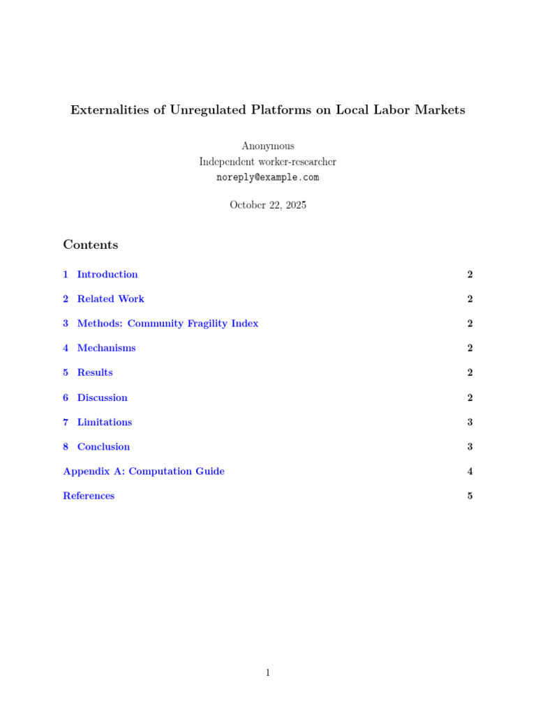 Impact of Unregulated Platforms on Labor | PDF | Labour Economics ...