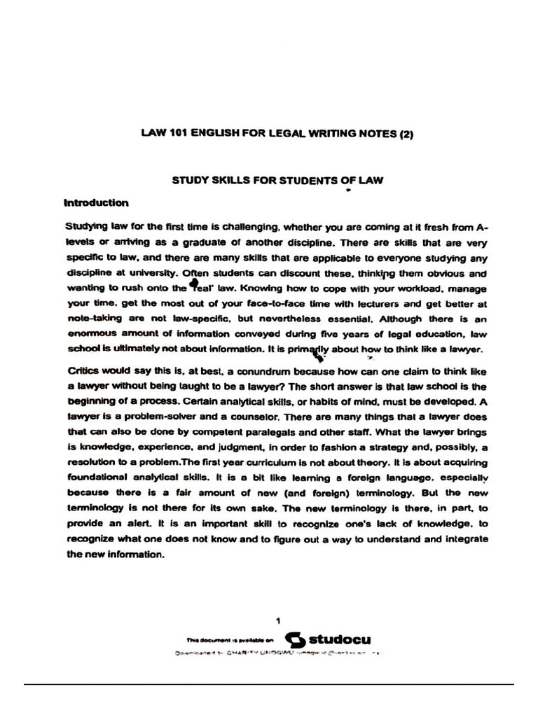 Law 101 Introduction File | PDF