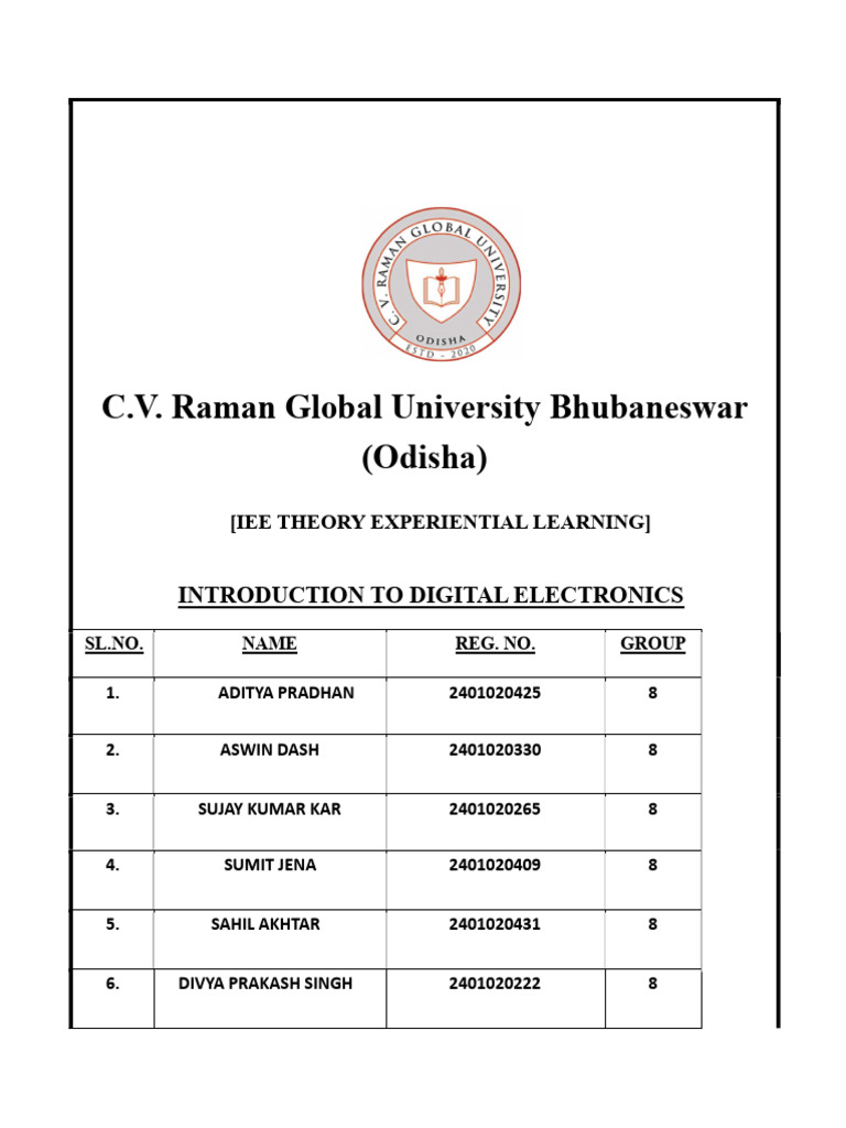 Iee Theory Report 3 | PDF | Logic Gate | Electronic Circuits