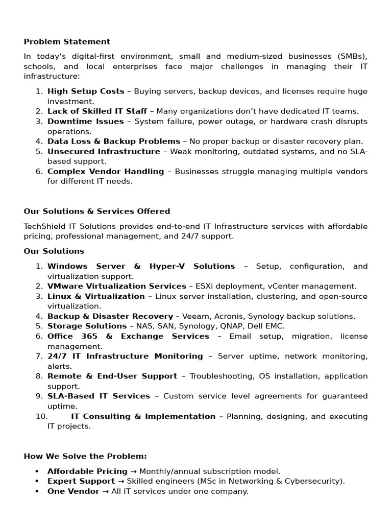 Affordable IT Solutions for SMBs | PDF