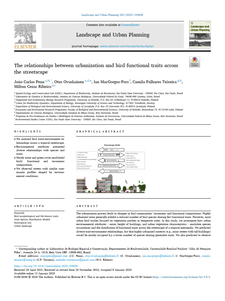 Carlos-Pena Et Al. 2023. The Relationships Between Urbanization and ...