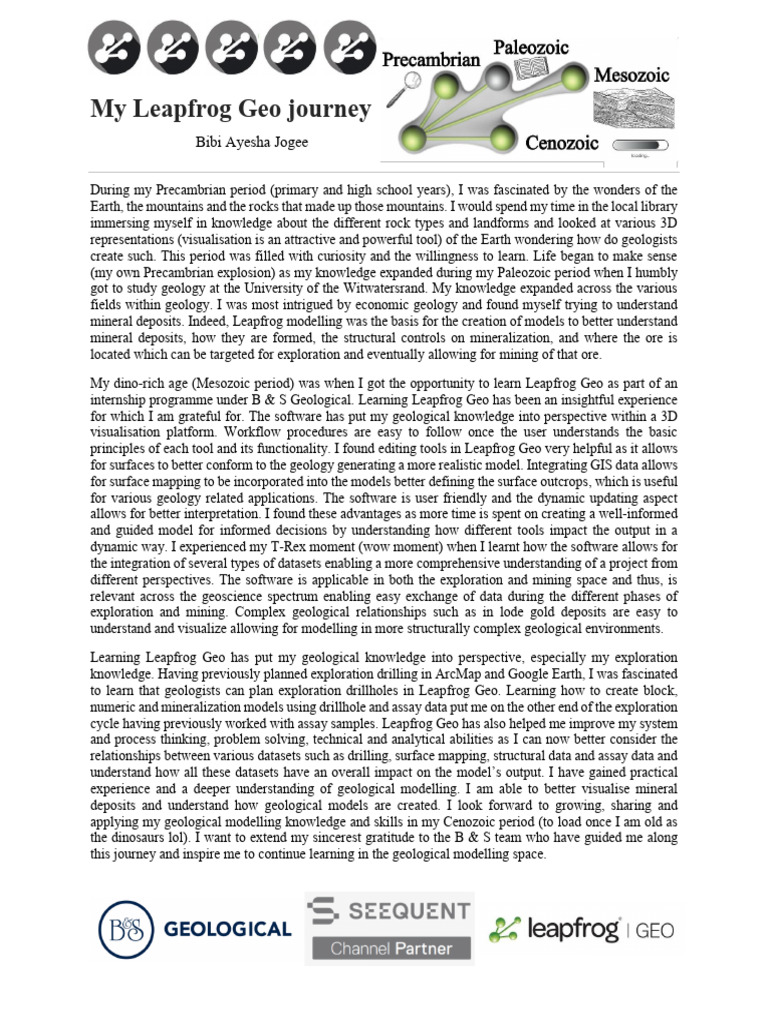 My Journey with Leapfrog Geo Software | PDF | Geology | Exploration