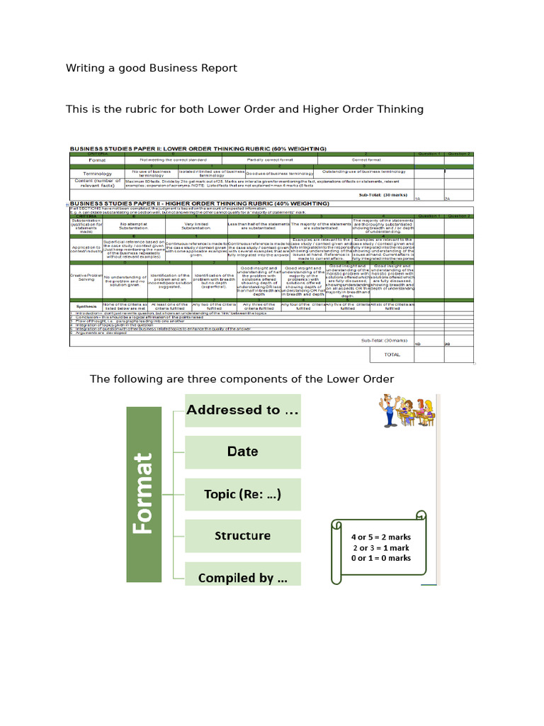 Writing A Good Business Report | PDF