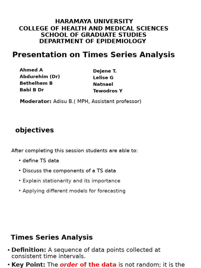 Time Series Analysis in Health Sciences | PDF | Autoregressive Model ...