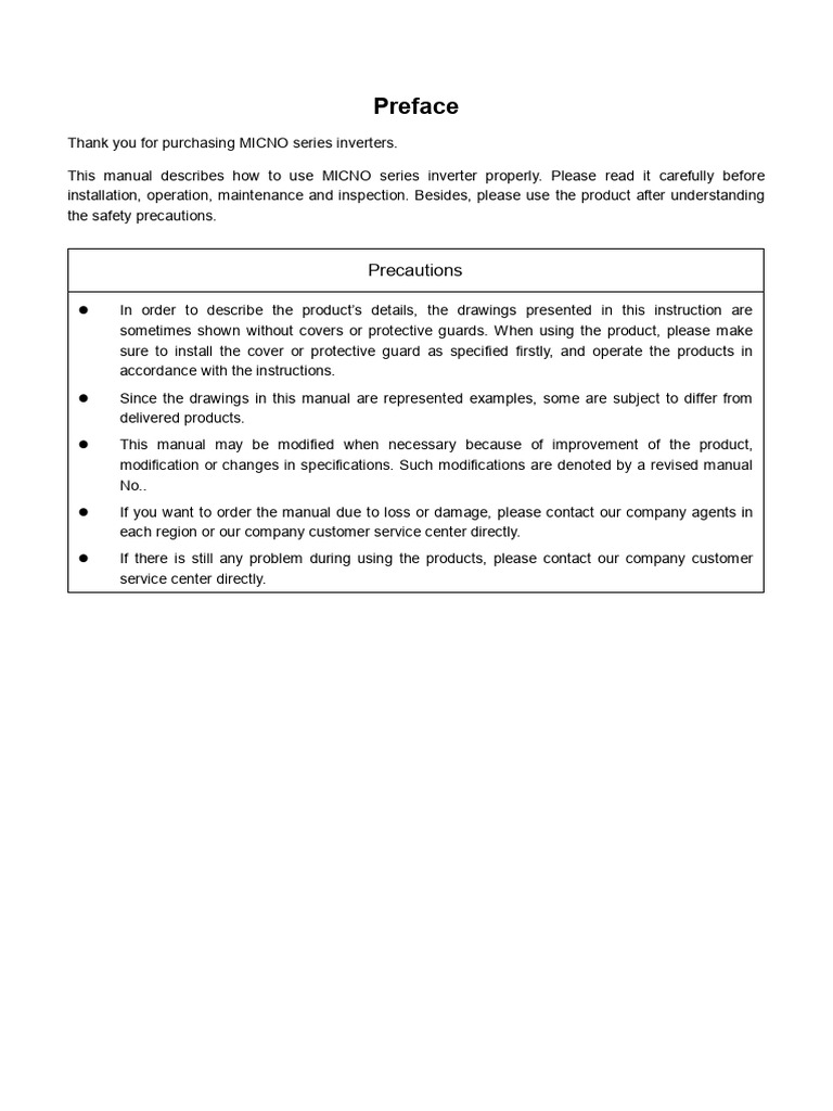 MICNO Inverter User Manual PDF | PDF | Electric Motor | Power Inverter