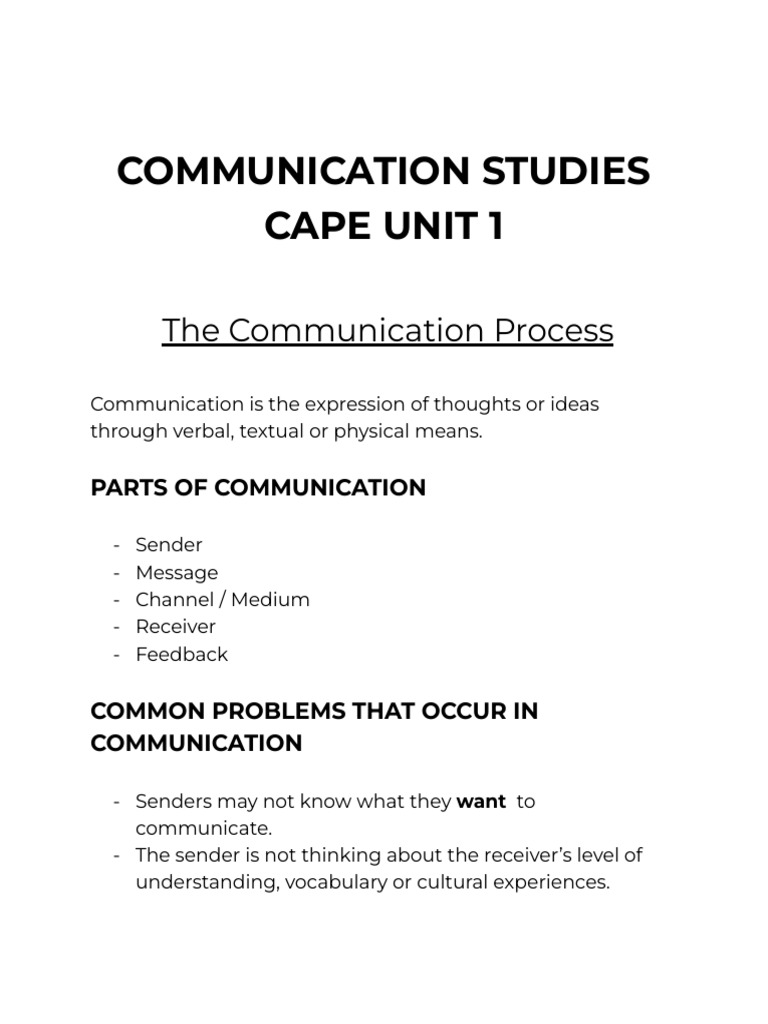 Communication Process and Barriers | PDF | Communication | Nonverbal ...