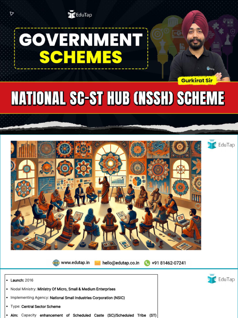 SC-ST Hub Scheme Overview | PDF | Entrepreneurship | Subsidy