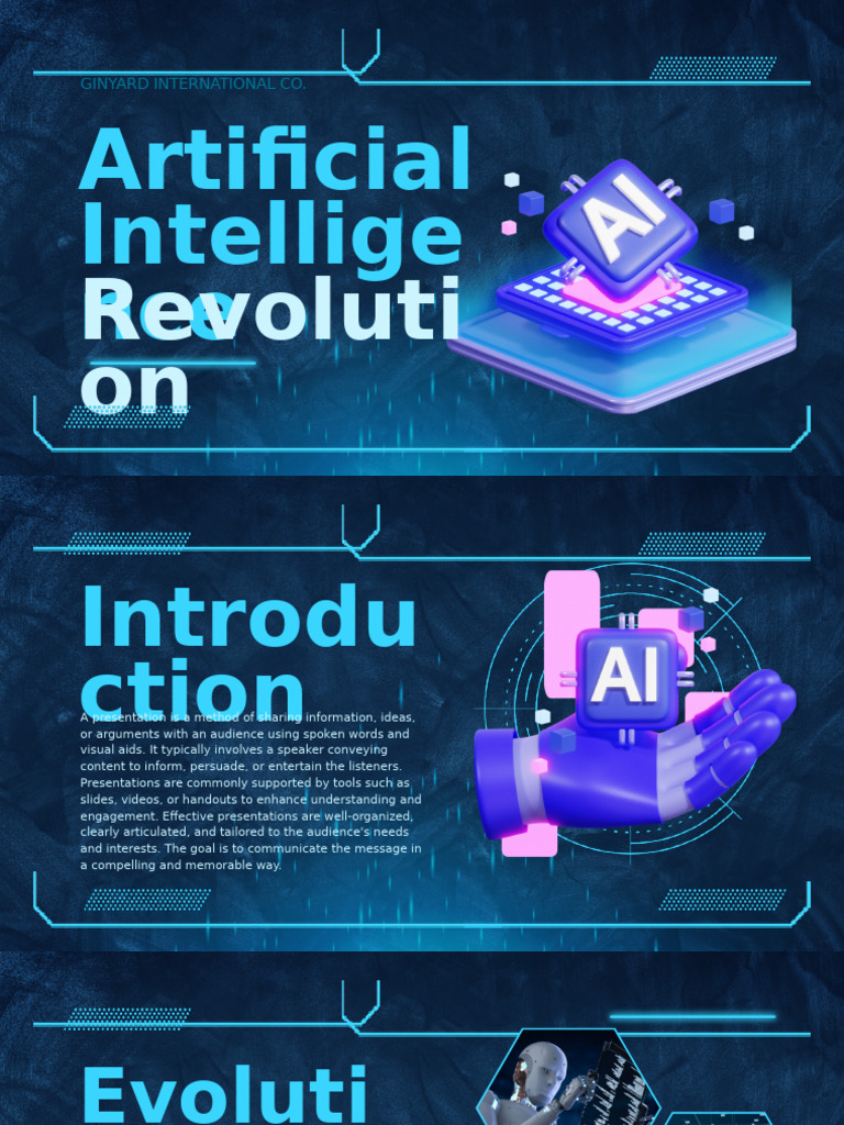 Blue Modern Artificial Intelligence Presentation | PDF | Information ...